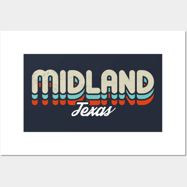 Retro Midland Texas Wall Art by rojakdesigns